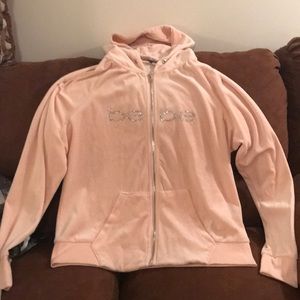 BeBe velour pant and hooded jacket set